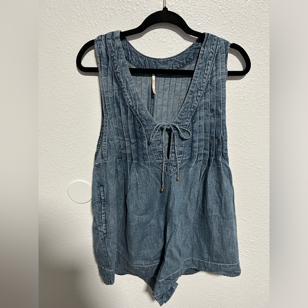 Free People Denim Romper - Size XS